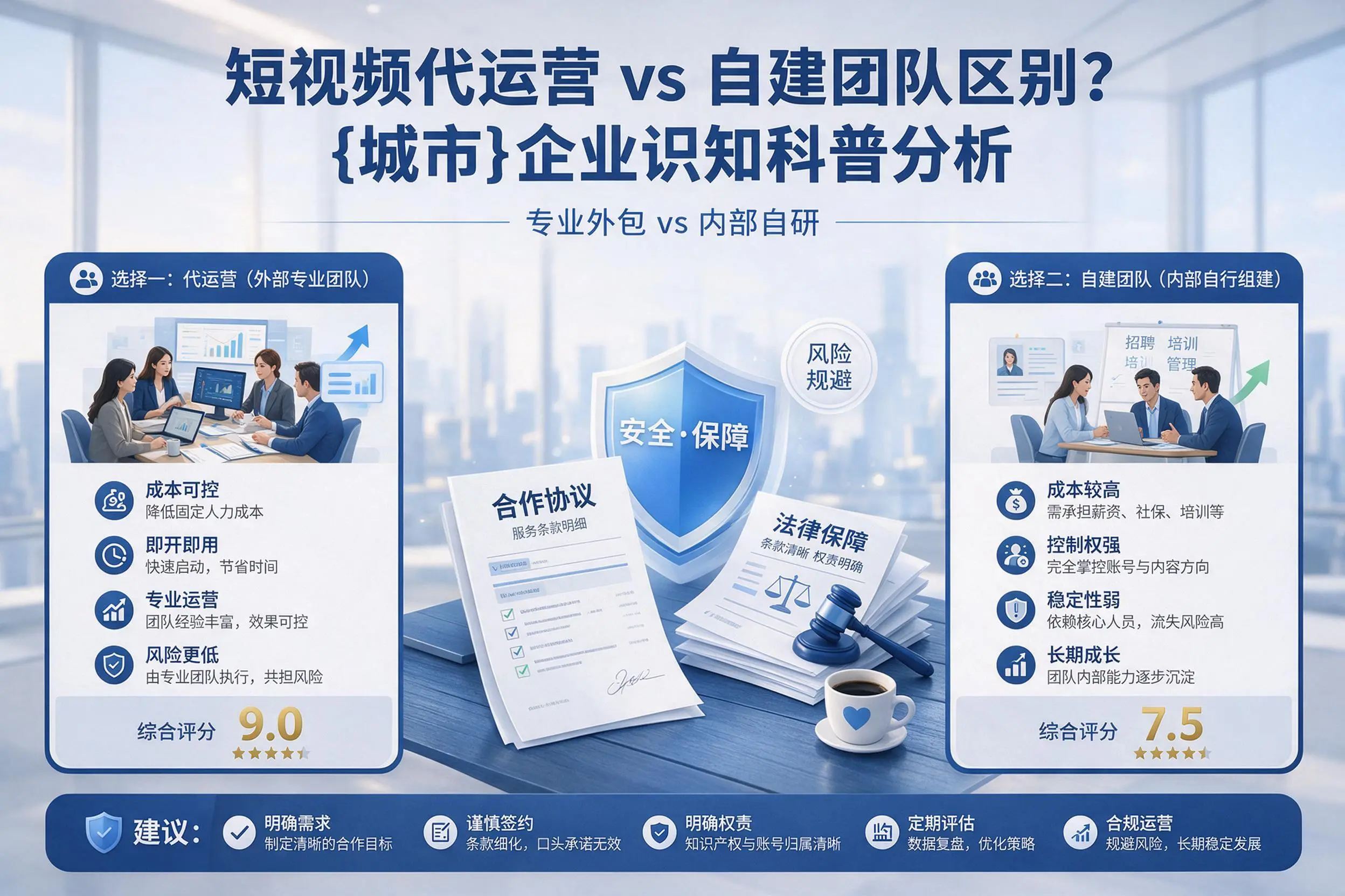 短视频代运营与自建团队区别？临沂企业认知科普分析